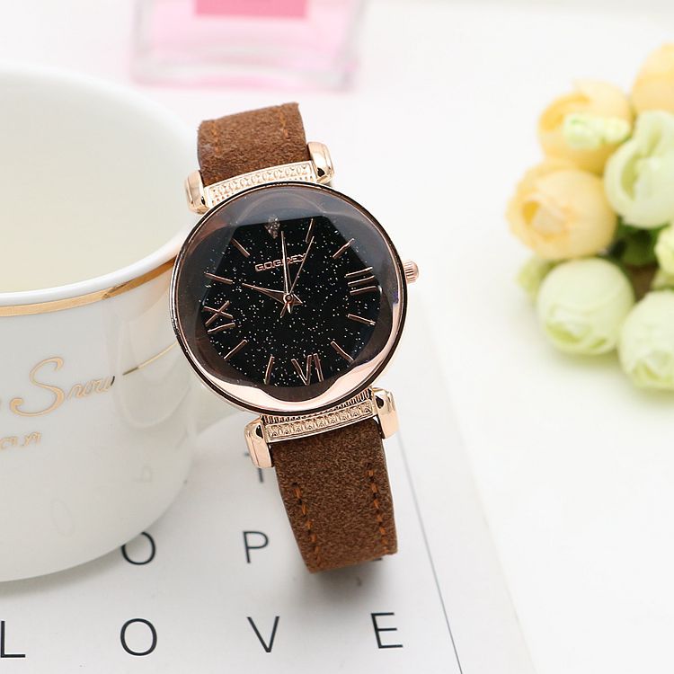 Emily Edwards Rose Gold Leather Watches