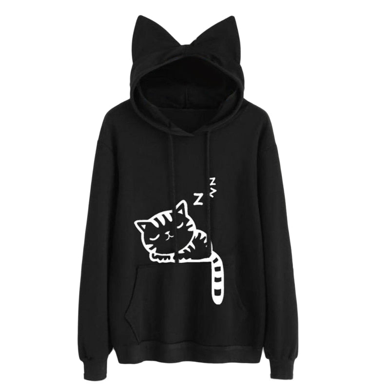 Kitty Lang Hoodie Sweatshirt