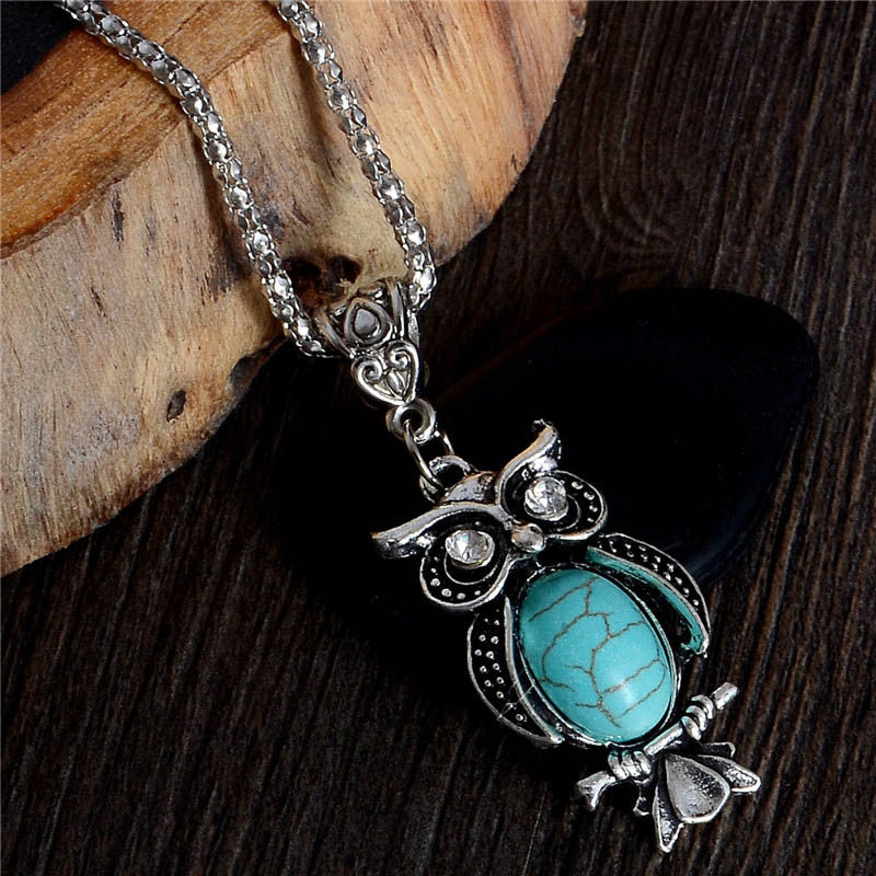 Owl Turquoise Necklace