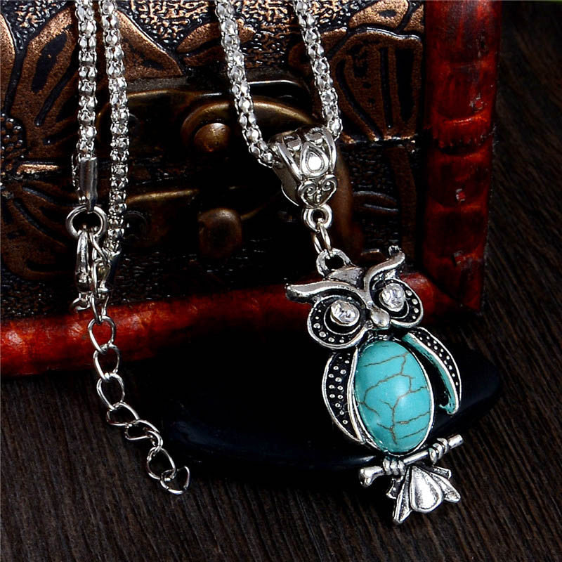 Owl Turquoise Necklace