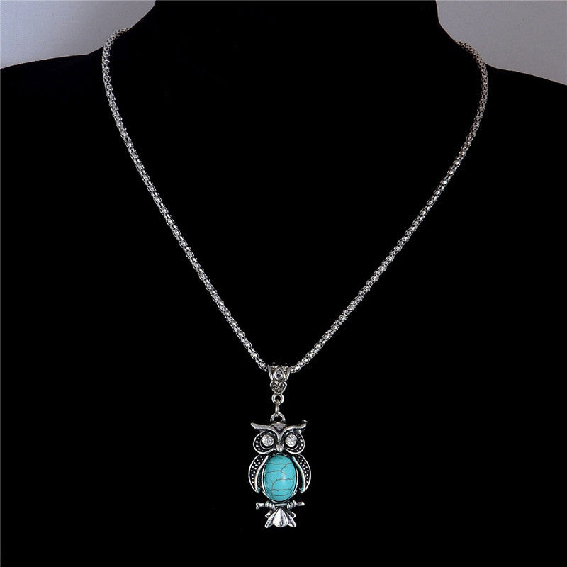 Owl Turquoise Necklace