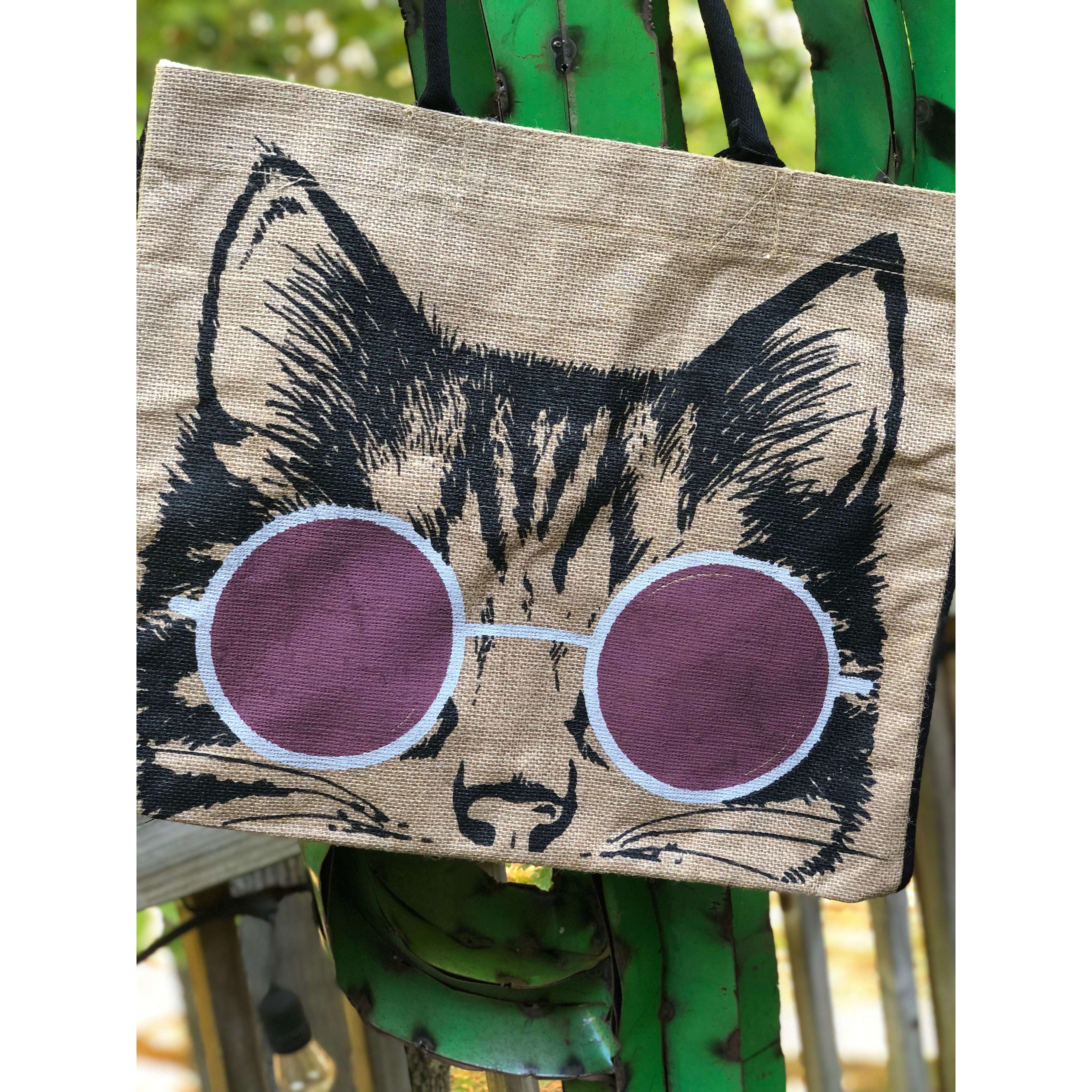 Adorable Cat, Dog & Sunflower Totes