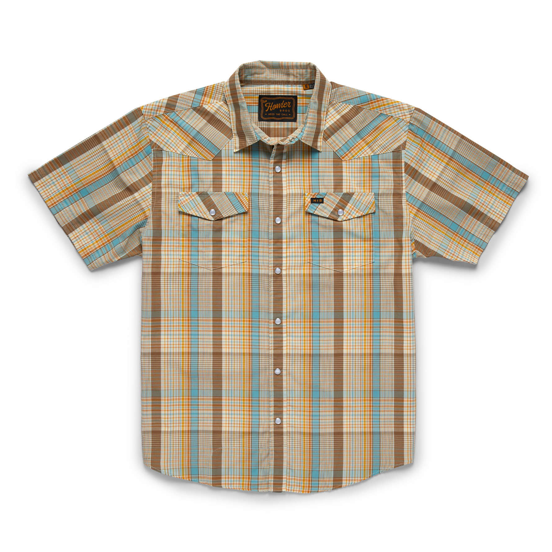 H Bar B Snapshirt: Atlas Plaid- Otter