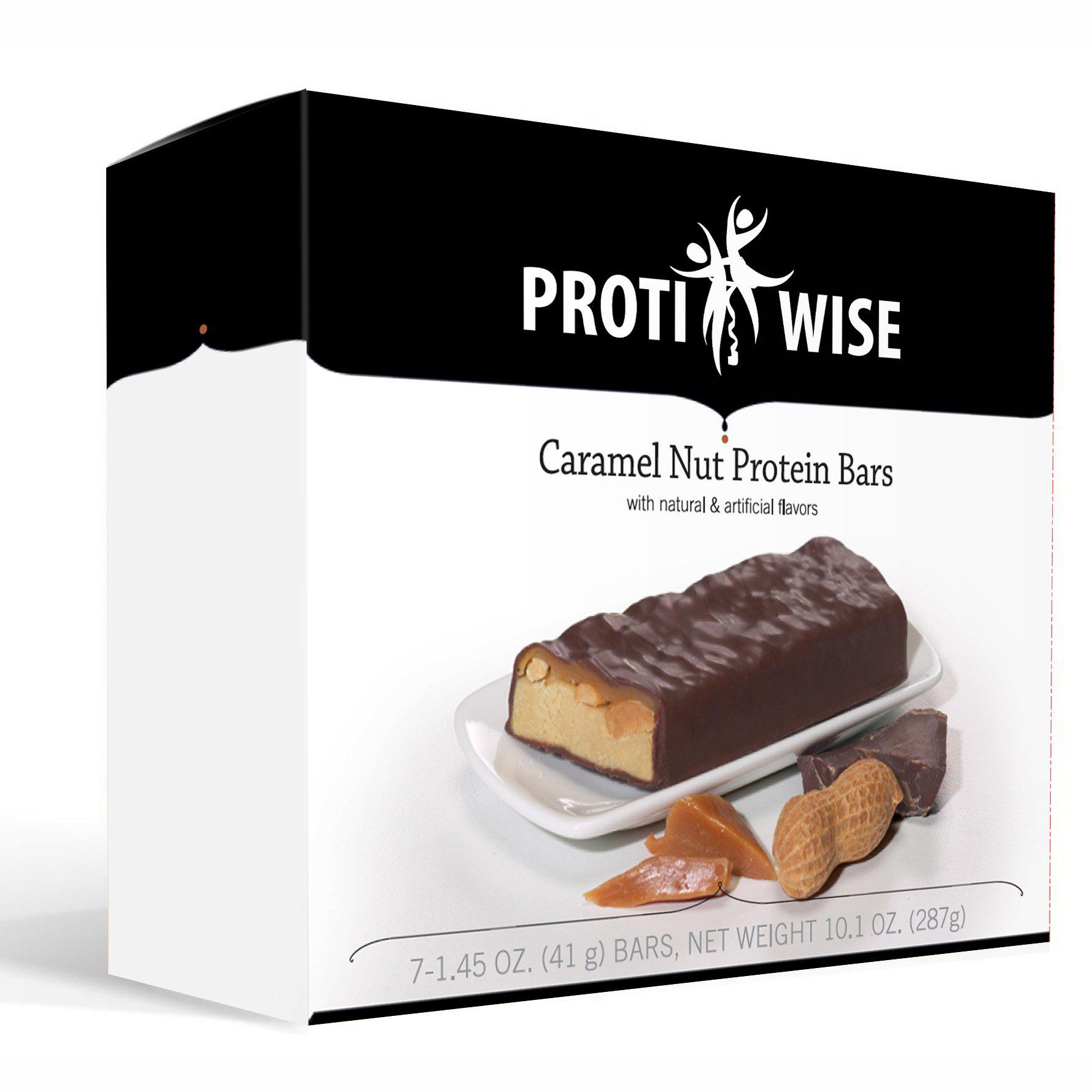 ProtiWise Caramel Nut Bars (7/Box)