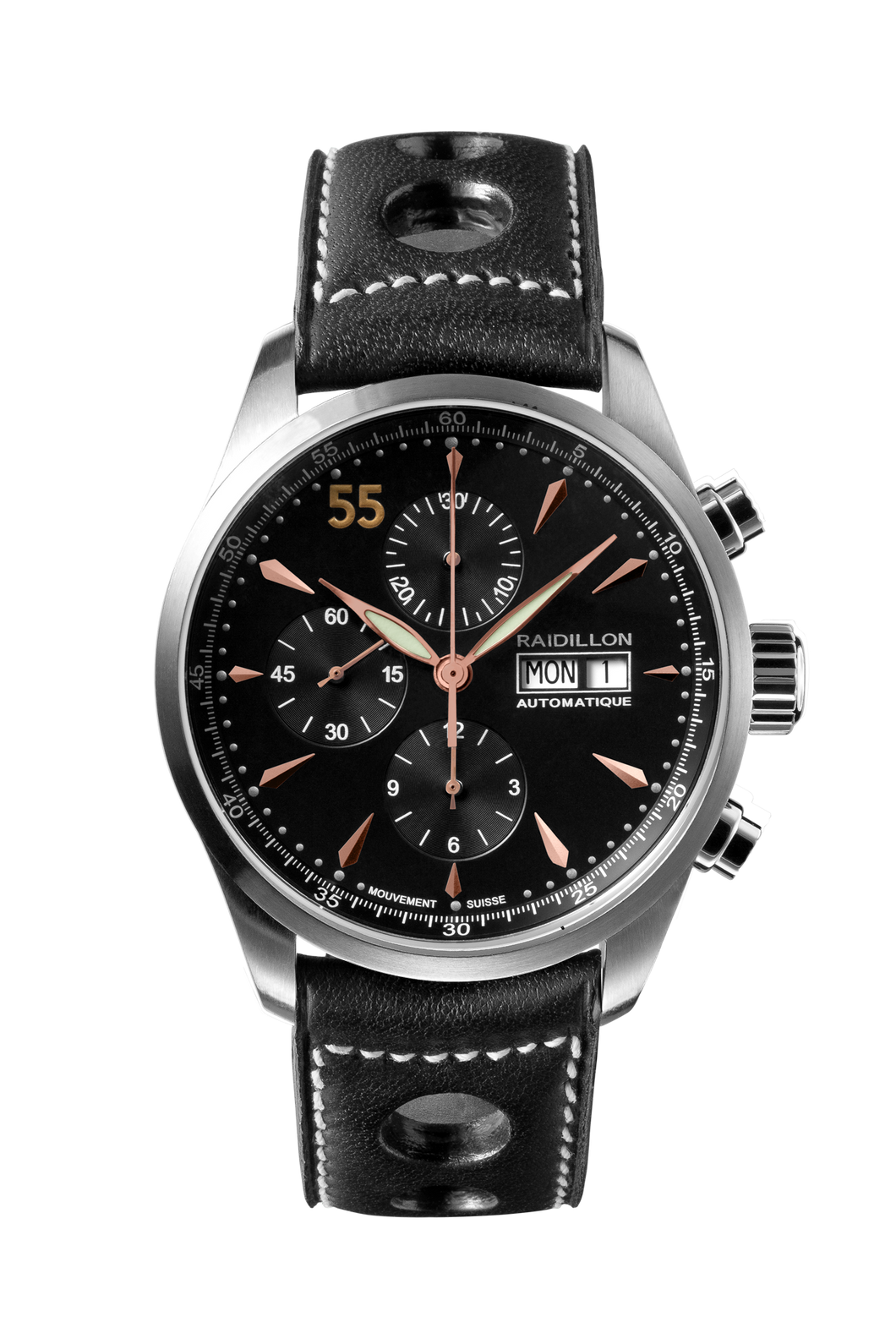 raidillon, 55, timeless, watch, timepiece, chronograph, swiss