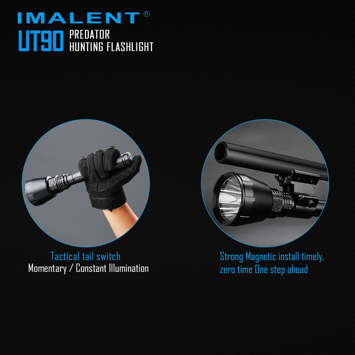 Imalent UT 90 PREDATOR Hunting Flashlight Kit (1308 meters- 4800 Lumens)