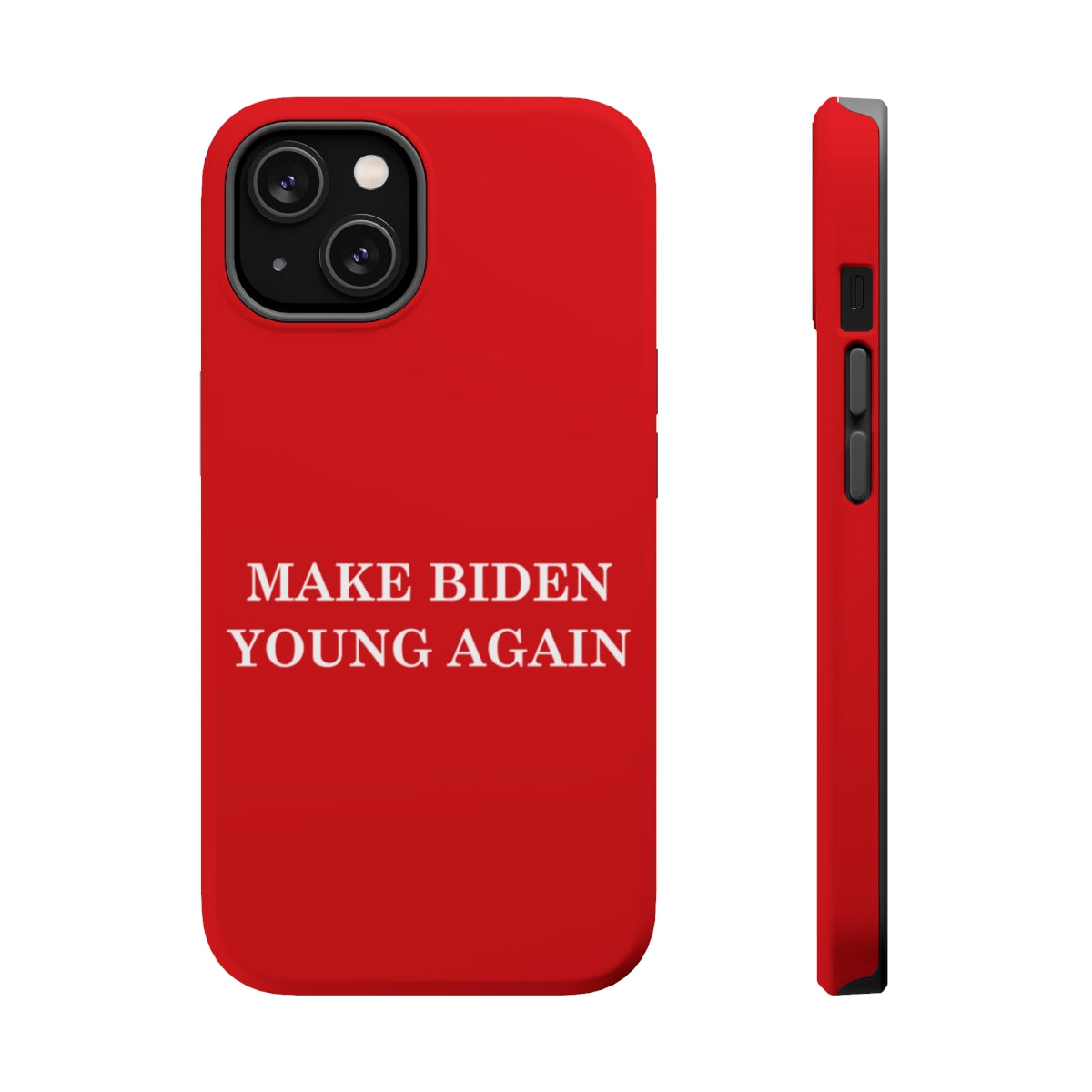 DistinctInk Tough Case for Apple iPhone, Compatible with MagSafe Charging - Make Biden Young Again