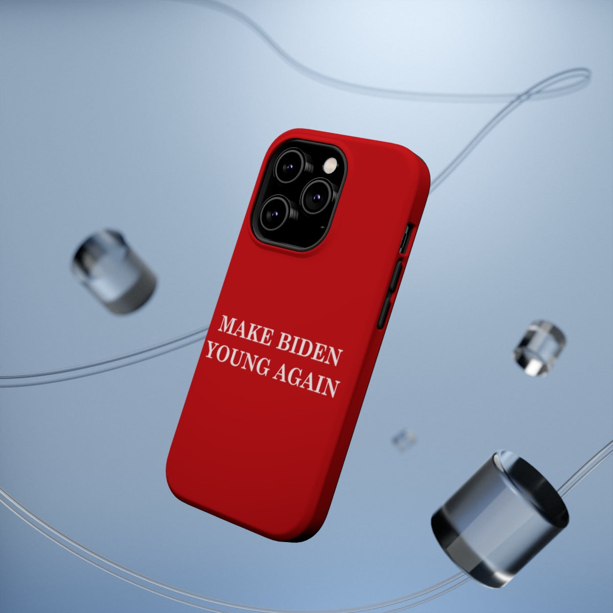 DistinctInk Tough Case for Apple iPhone, Compatible with MagSafe Charging - Make Biden Young Again