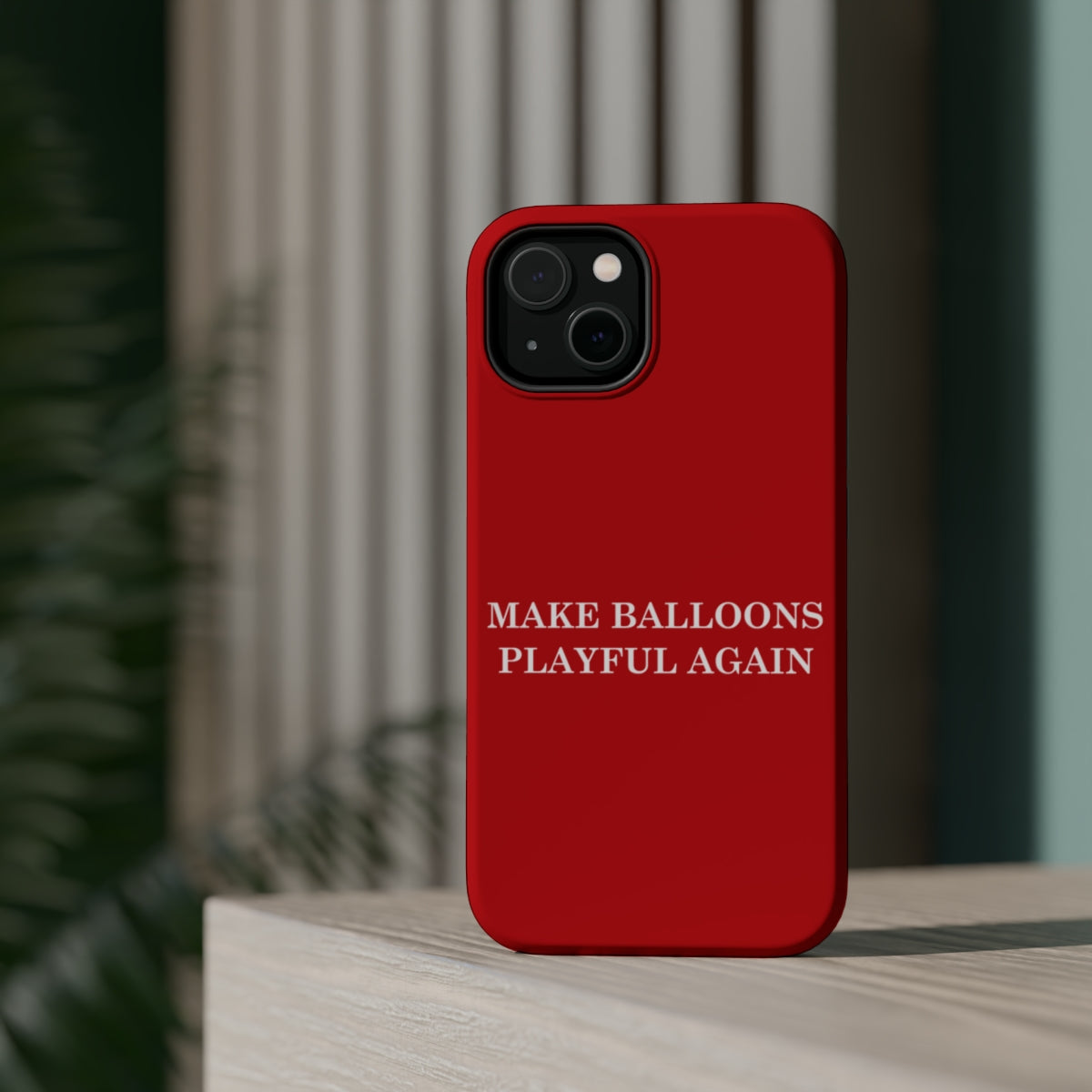 DistinctInk Tough Case for Apple iPhone, Compatible with MagSafe Charging - Make Balloons Playful Again