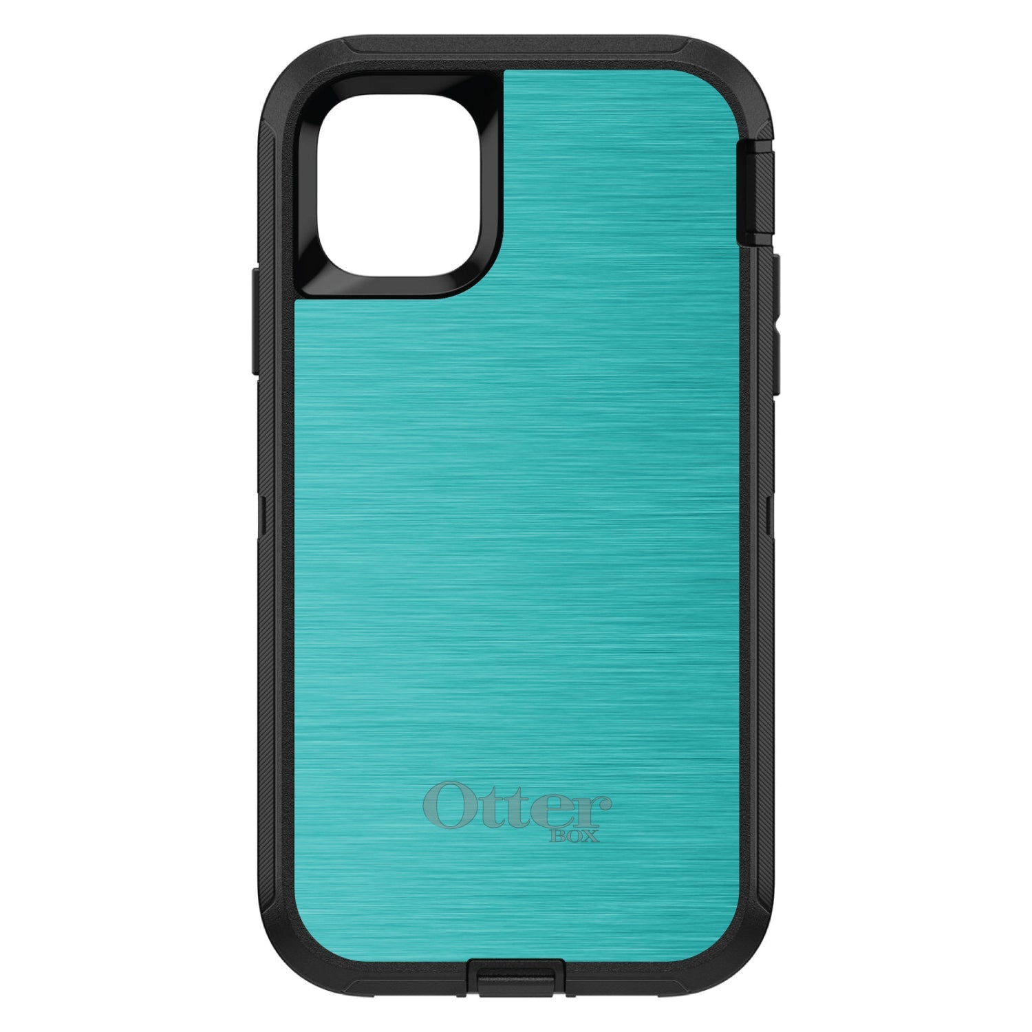 DistinctInk? OtterBox Defender Series Case for Apple iPhone / Samsung Galaxy / Google Pixel - Teal Stainless Steel Print