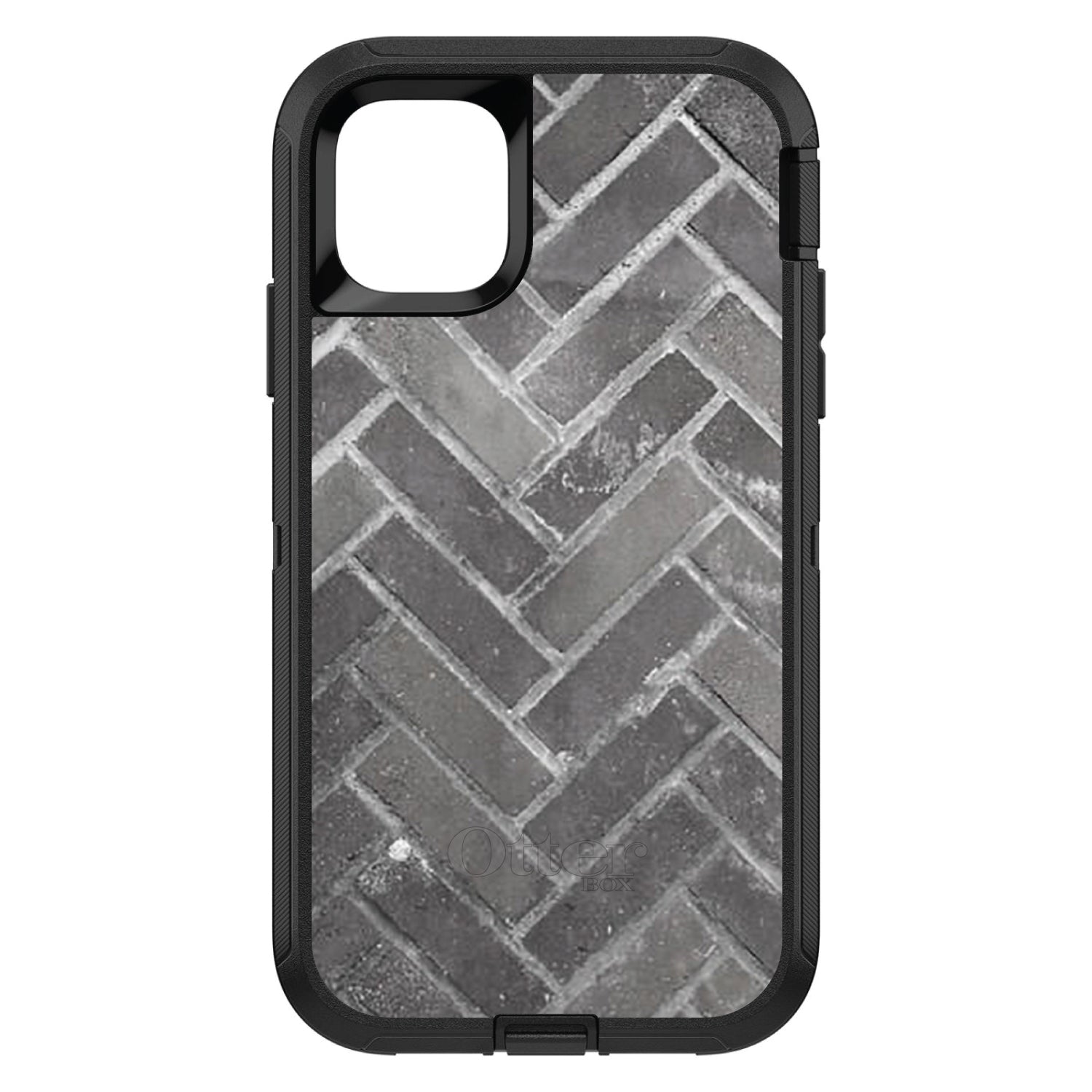 DistinctInk? OtterBox Defender Series Case for Apple iPhone / Samsung Galaxy / Google Pixel - Herringbone Brick Floor