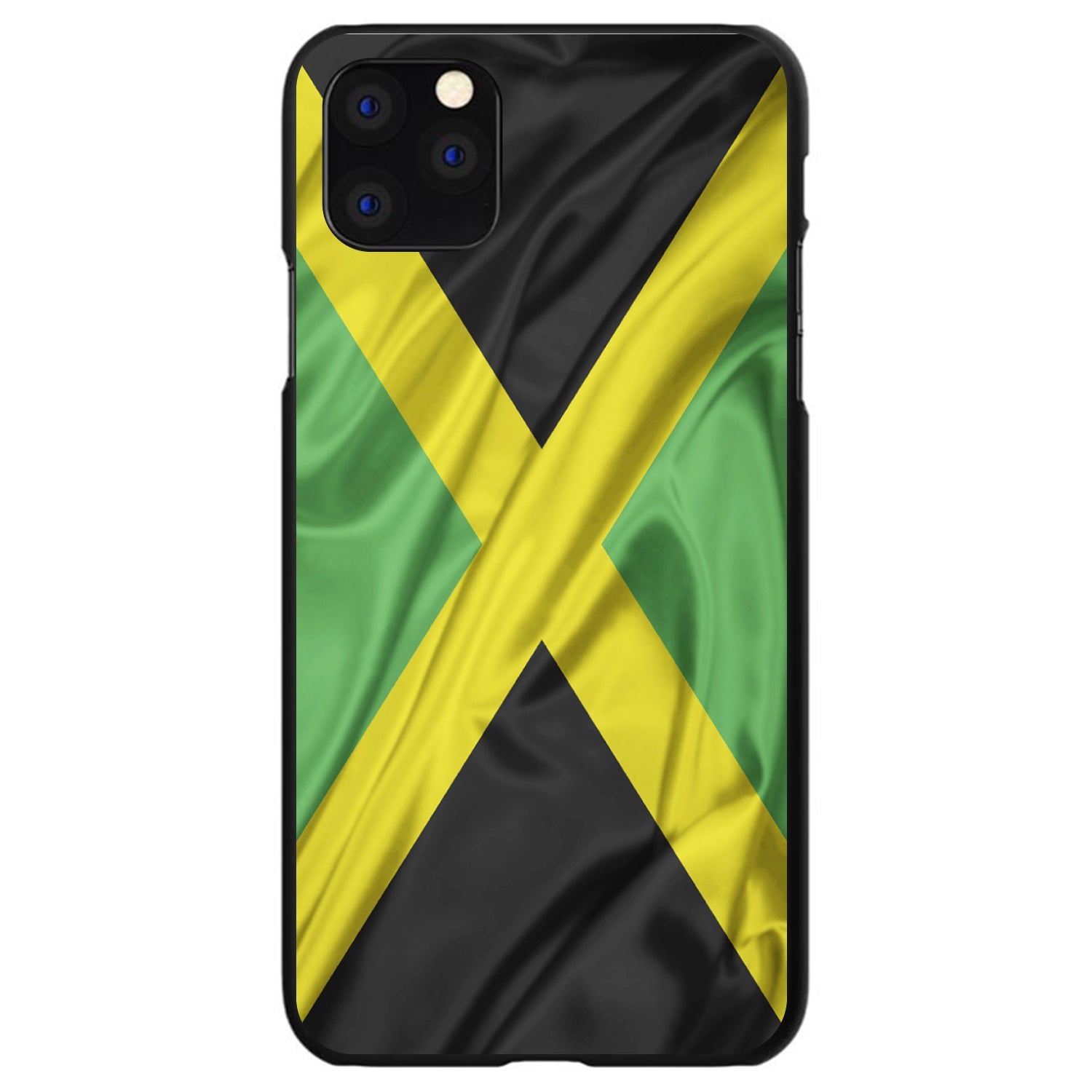 DistinctInk? Hard Plastic Snap-On Case for Apple iPhone or Samsung Galaxy - Jamaica Waving Flag