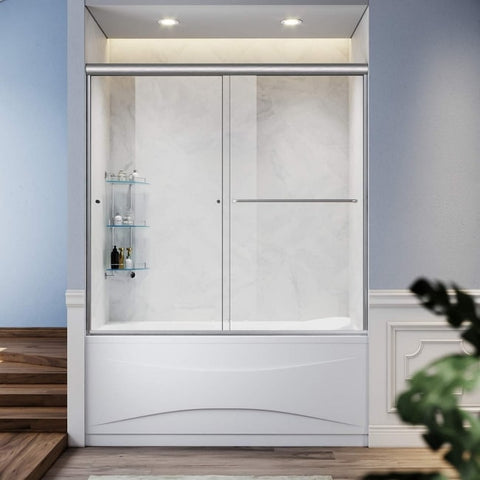 SUNNY SHOWER framed bathtub shower door