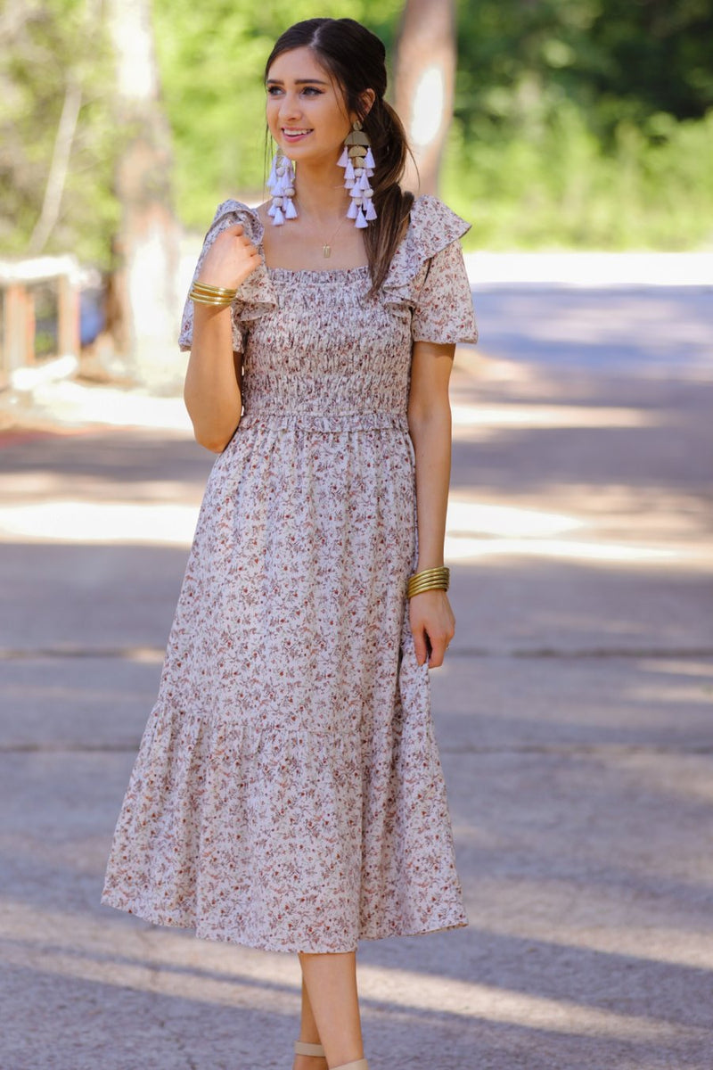 Rosemary Floral Midi Dress