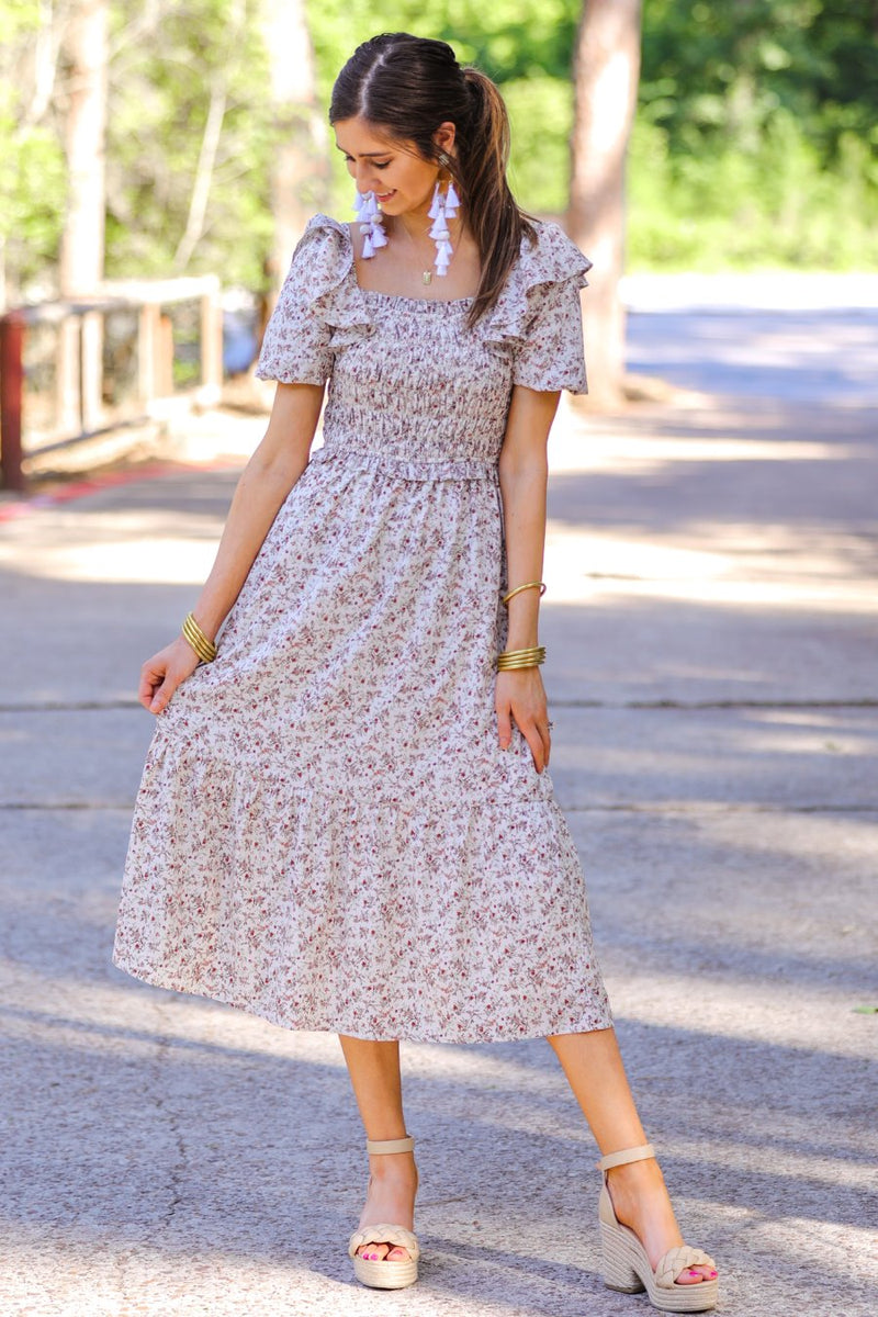 Rosemary Floral Midi Dress