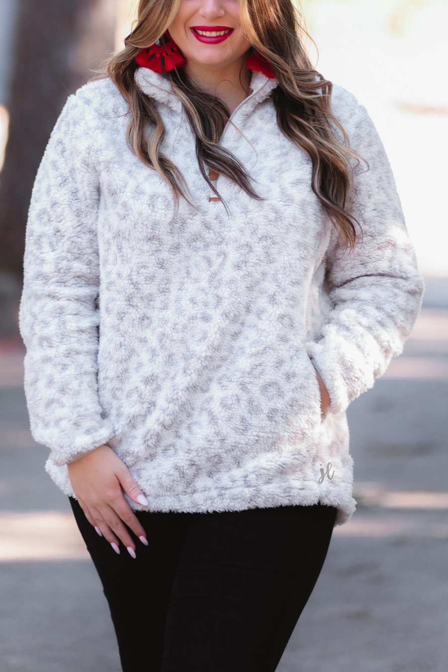 Corbin Neutral Leopard Pullover