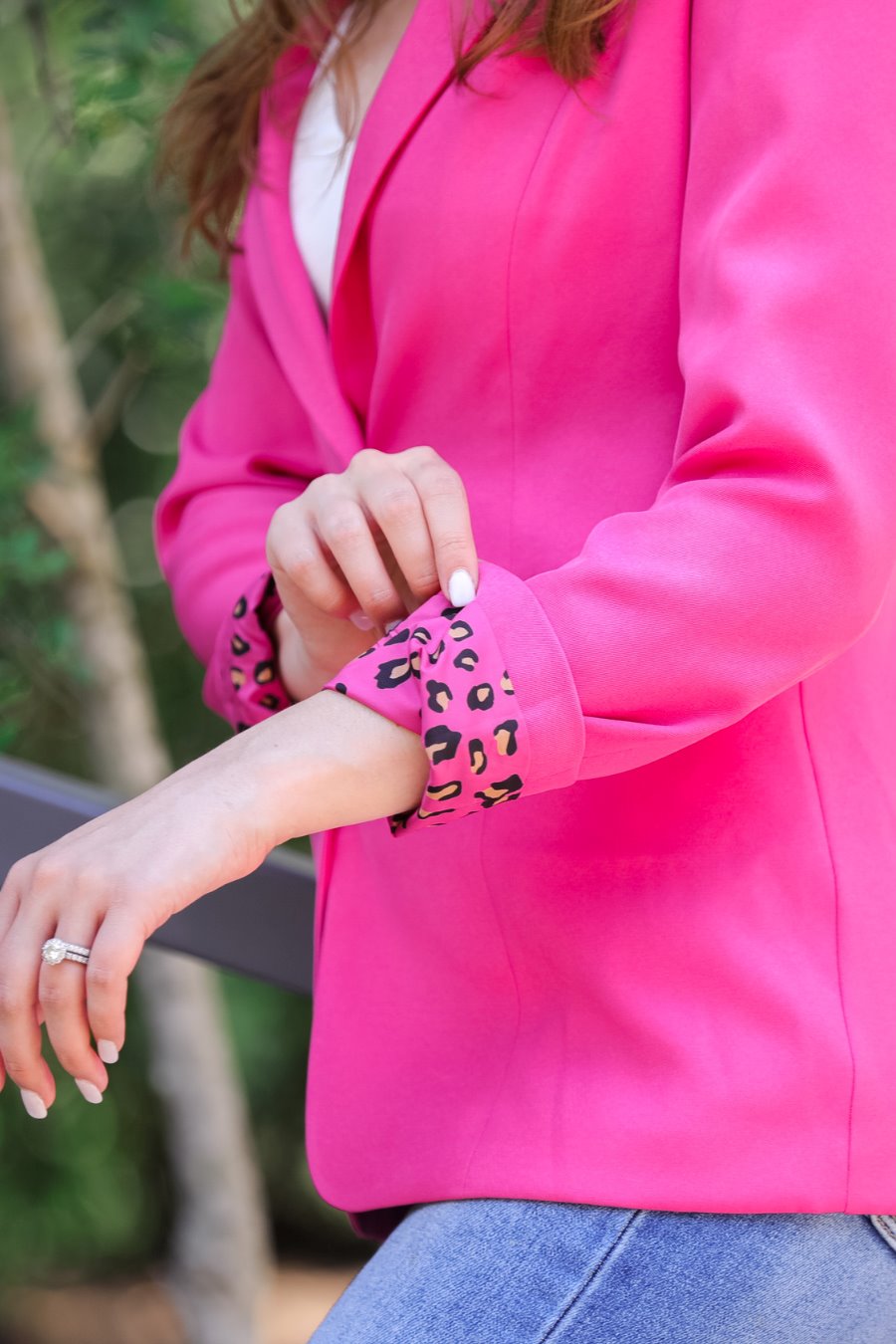 Get To Work Pink Leopard Blazer