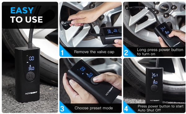how to use car air pump