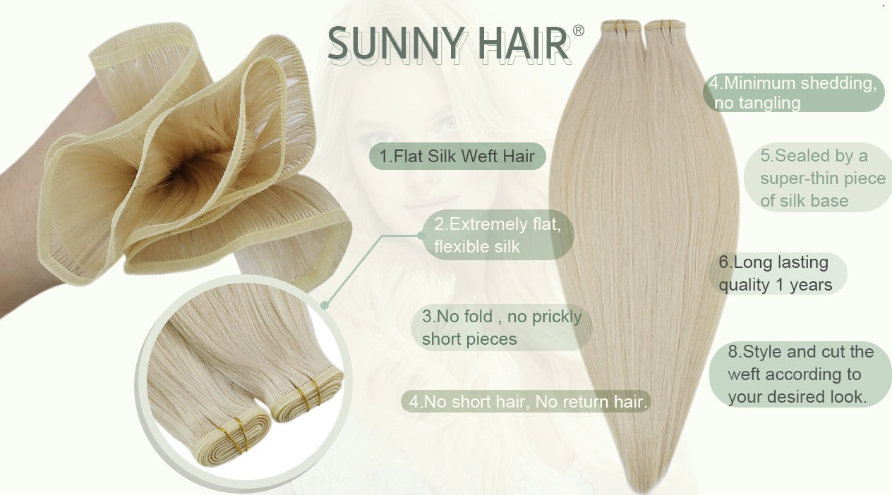 flat siil weft 100% human hair collection