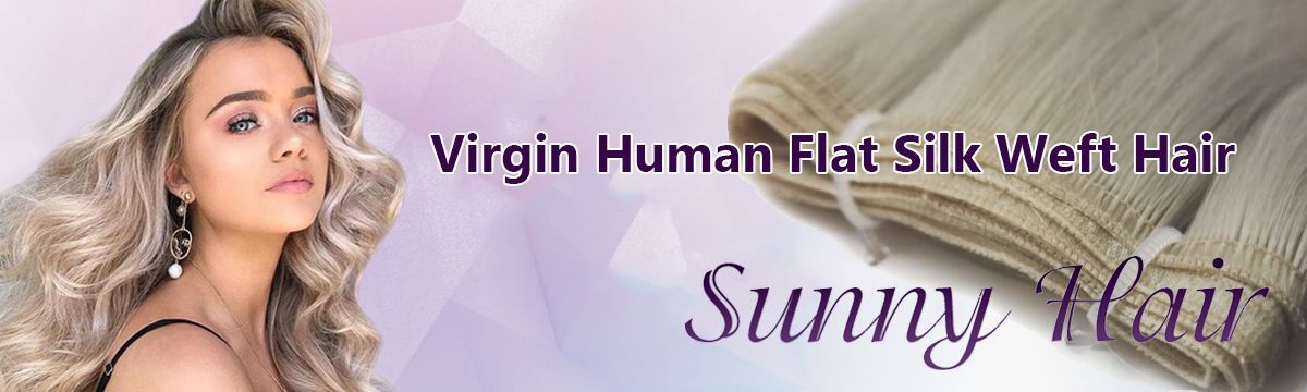 Flat Silk Weft Full Cuticle Lightest Blonde Virgin Human Extensions