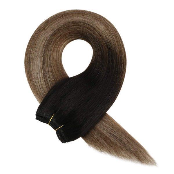 Weft Hair Extensions Double Weft Hair Bundles Balayage