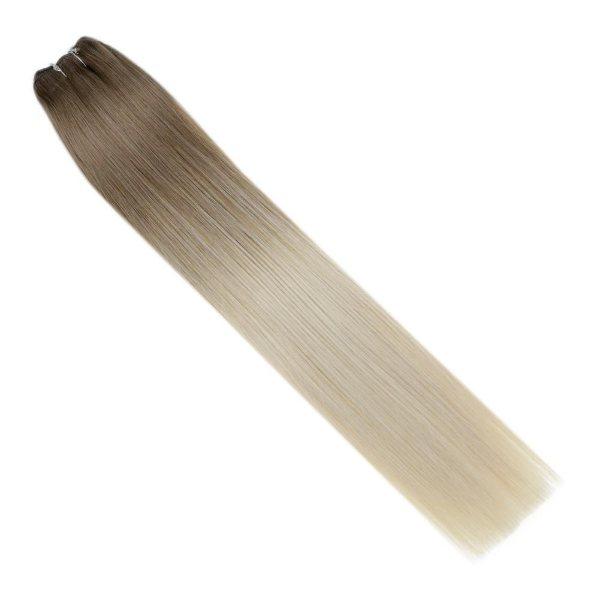Weft Hair Extensions Balayage Brown and Blonde Hair #8/60