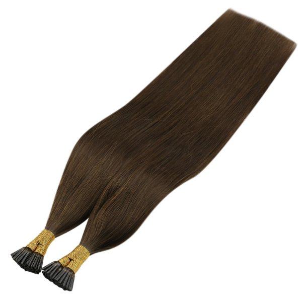 Stick I Tip Dark Brown Real Human Hair Extensions #4