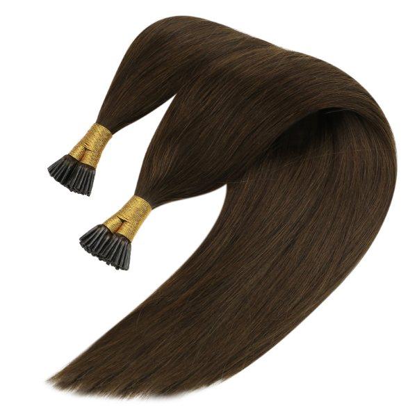 Stick I Tip Dark Brown Real Human Hair Extensions #4