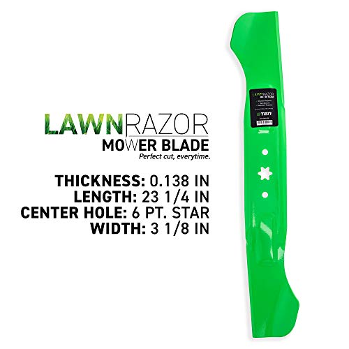 8TEN LawnRAZOR Mower Blade Set for MTD Cub Cadet RZT L46 46 inch Deck 942-04290 942-04244 742-04244 942-04244A (High-Lift)