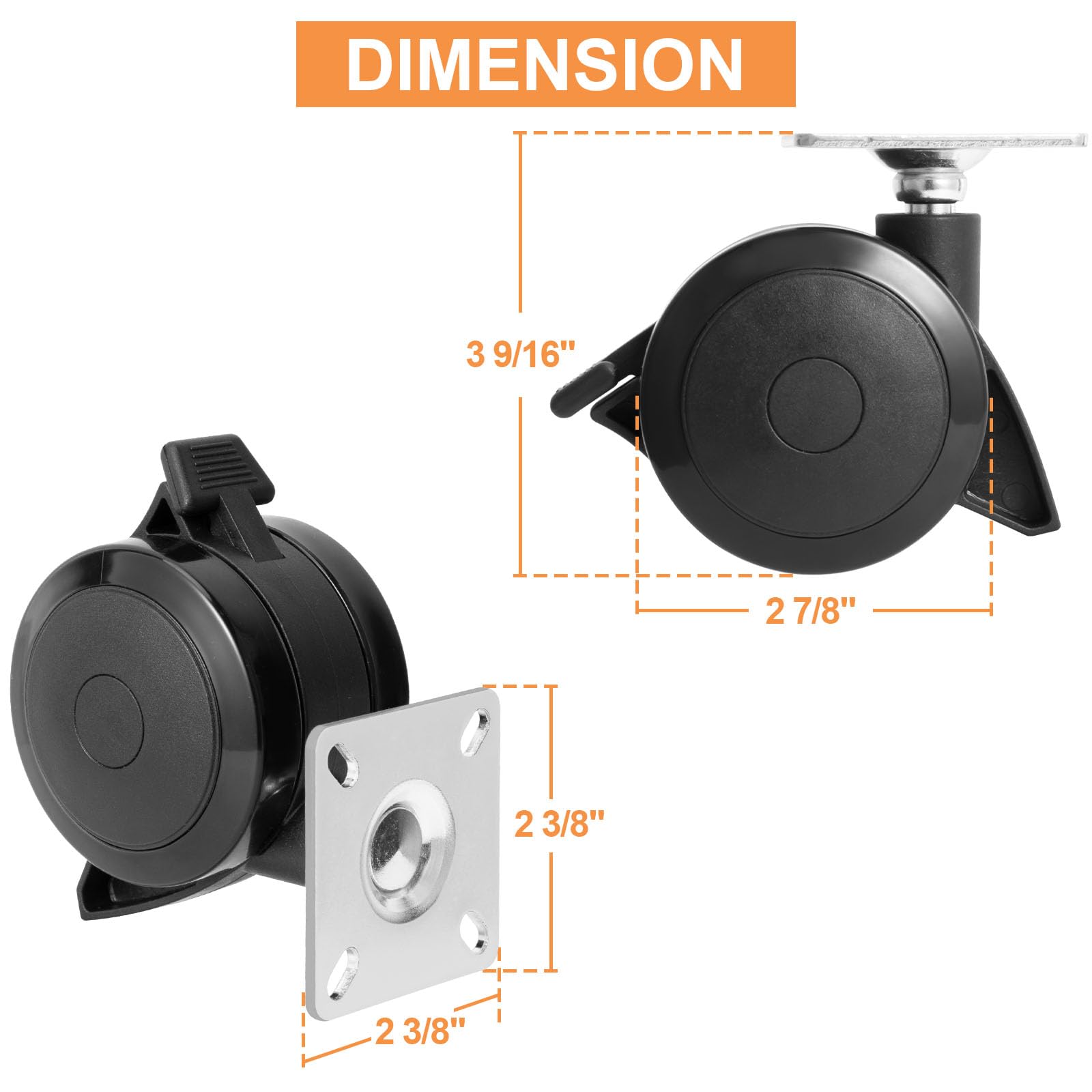 69828 Locking Casters for Weber Spirit Grill Replacement Wheels Weber Spirit E215 E210 S210 E220 S220 Grill Parts Spirit E310 Spirit E320 S310 S320 Grill Wheels Weber Spirit 200 & 300 SER Grills, 2PCS