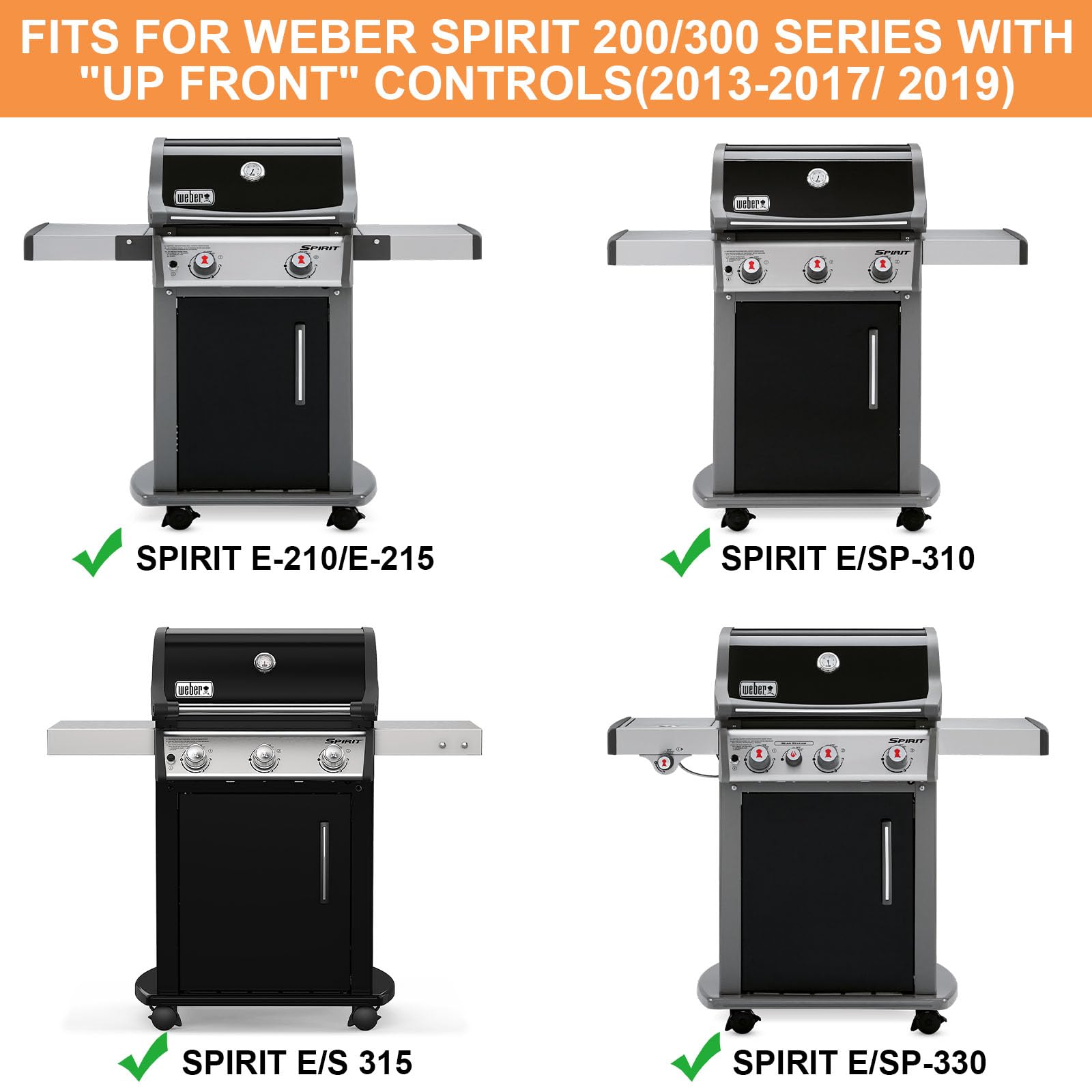 69828 Locking Casters for Weber Spirit Grill Replacement Wheels Weber Spirit E215 E210 S210 E220 S220 Grill Parts Spirit E310 Spirit E320 S310 S320 Grill Wheels Weber Spirit 200 & 300 SER Grills, 2PCS