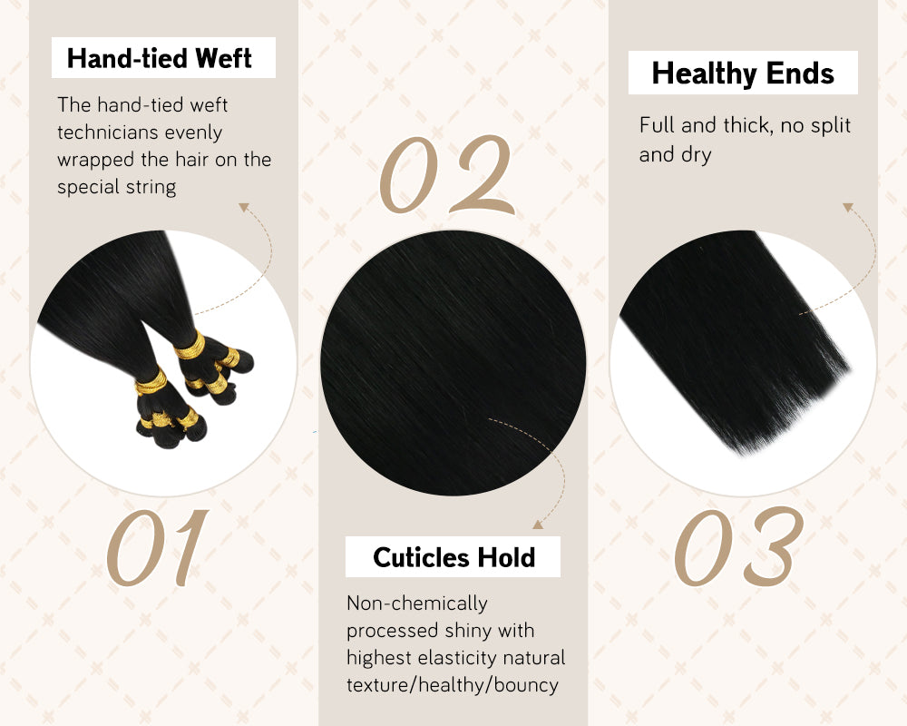 hand-made weft bundles