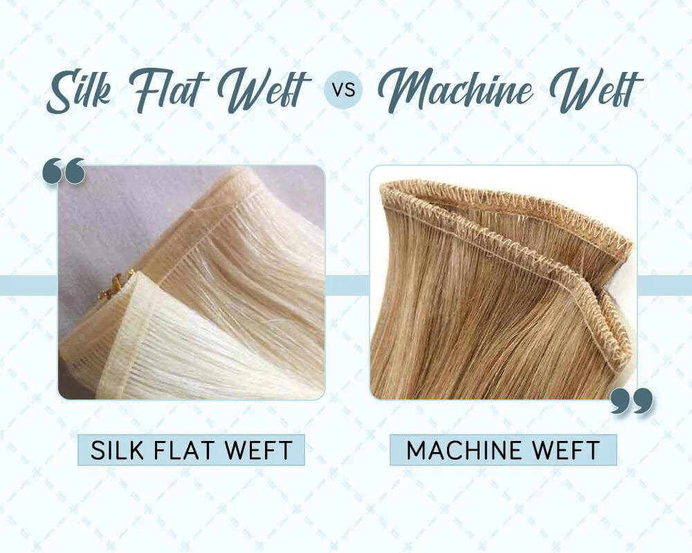 real weave hair silk flat double weft hair extensions highlight hair
