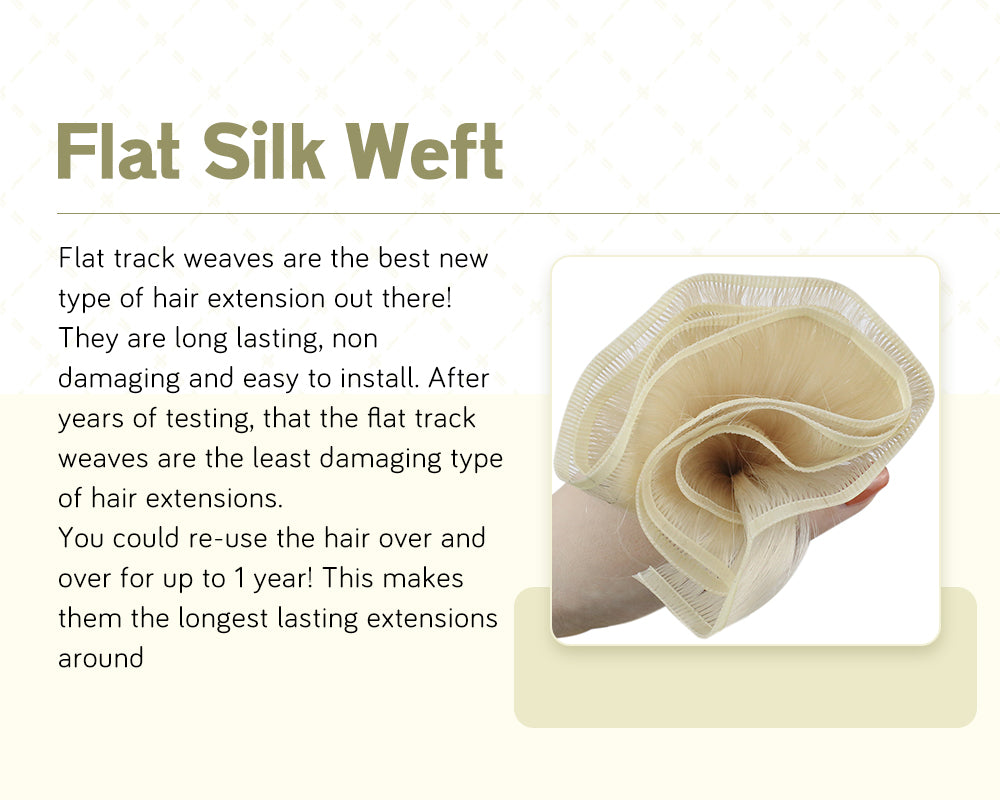 silk flat weft hair