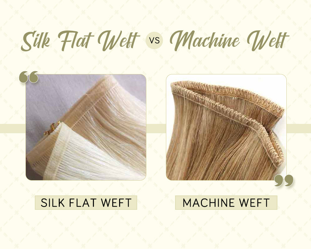 real weave hair silk flat