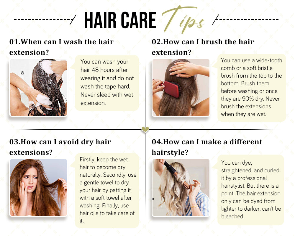 how to care hair extension
