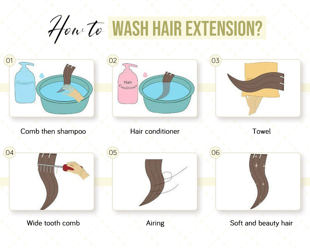 how to wash hair extension