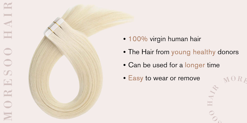 human hair tape in extensions 60