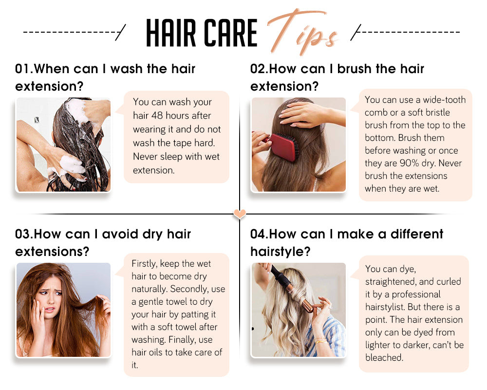 how to care injection tape virgin hair extensions