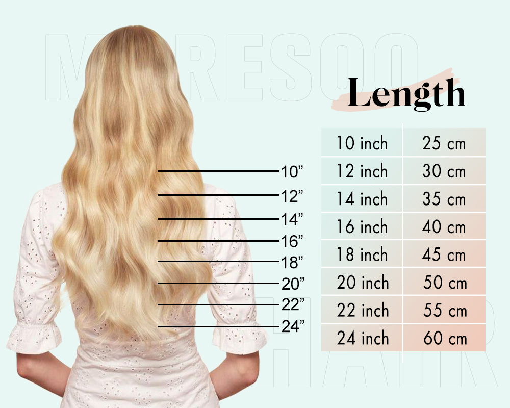 seamless clip in hair extension length