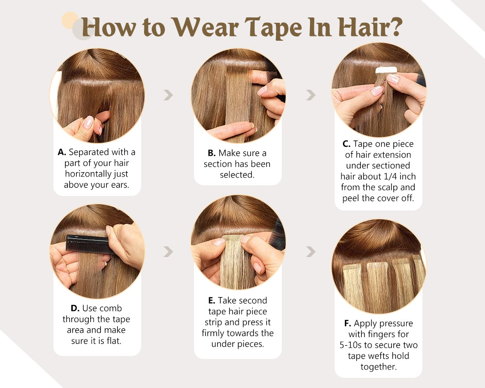 Moresoo Remy Real Human Hair Adhesive Hair Piece Chocolate Brown 4 Fading To Caramel Blonde 27