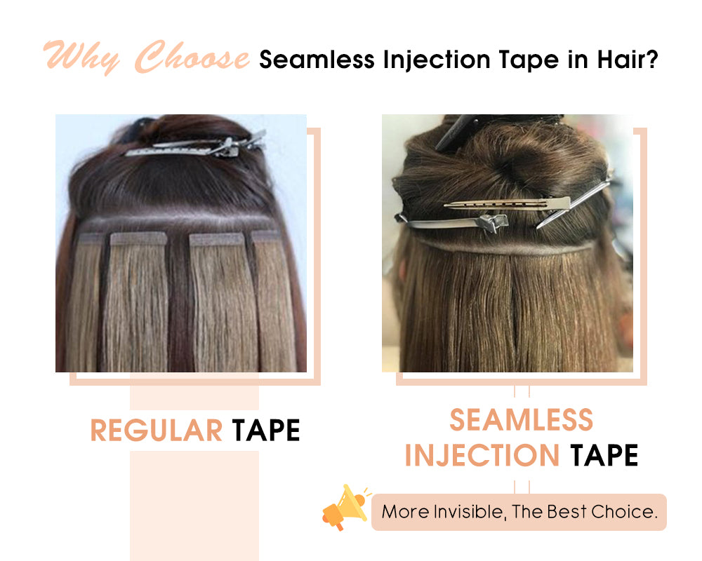 the difference of regular tape with seamless injection tape