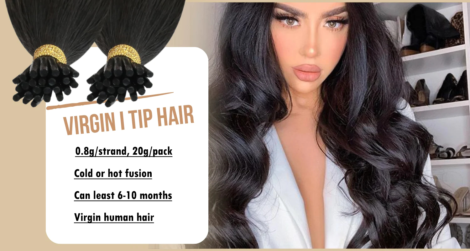 Moresoo virgin i tip hair extensions