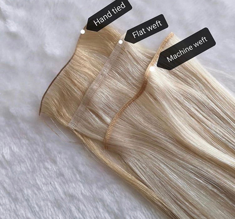 the difference of sew in weft hair extensions, hand tied hair extensions and virgin pu weft hair extensions