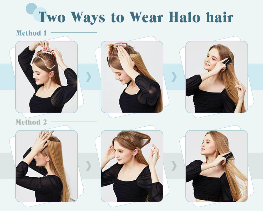 how to wear halo hair