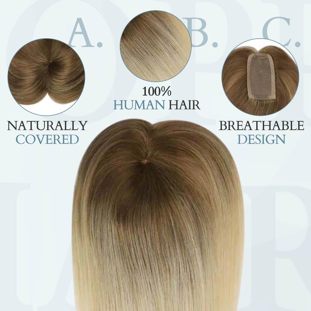 topper hair remy human hair for hair loss or thinning hair