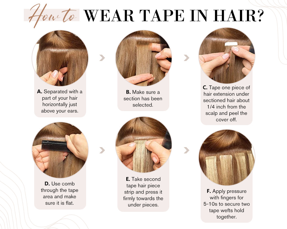 Human hair tape in