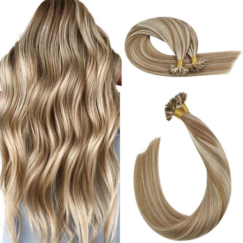 highlight blonde u tip hair extensions