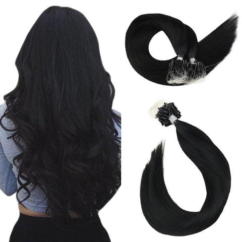 jet black micro loop hair