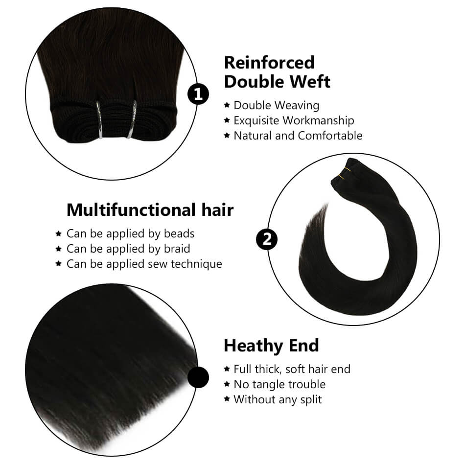 hair weft sew in hair black hair